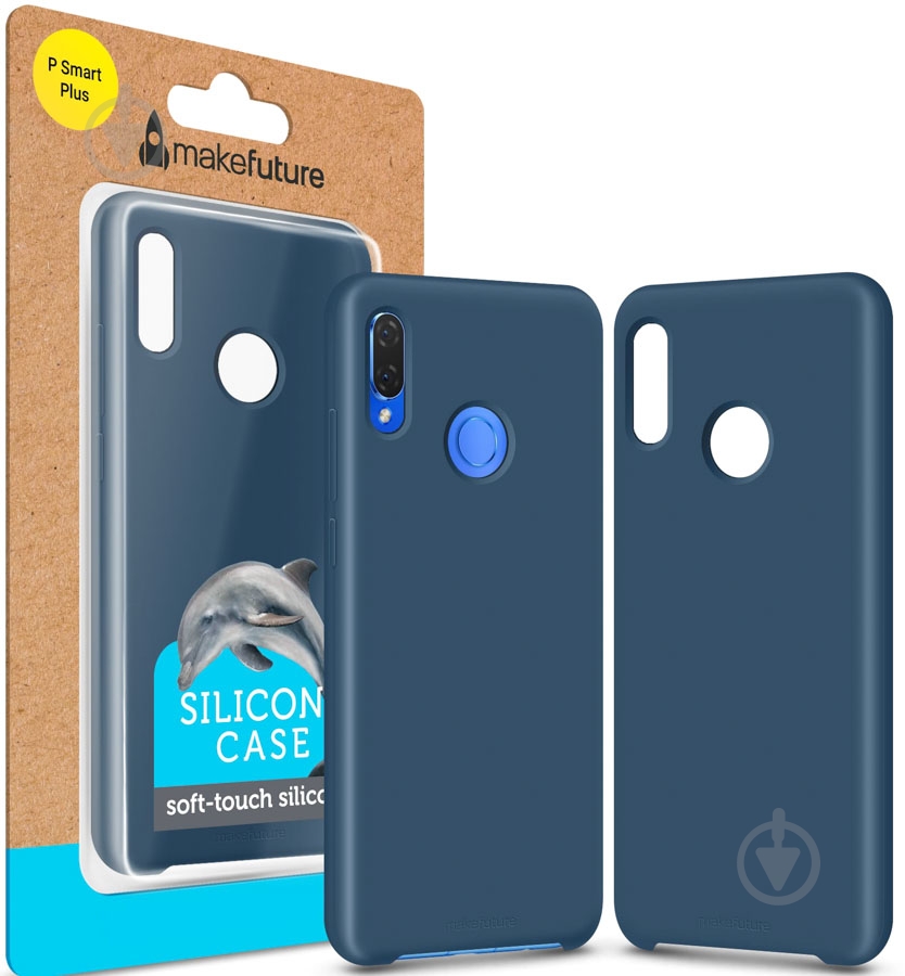 Чохол-накладка MakeFuture Silicone Case blue (MCS-HUPSPBL) для Huawei P Smart Plus - фото 2 Чохол-накладка MakeFuture Silicone Case blue (MCS-HUPSPBL) для Huawei P Smart Plus - фото 2