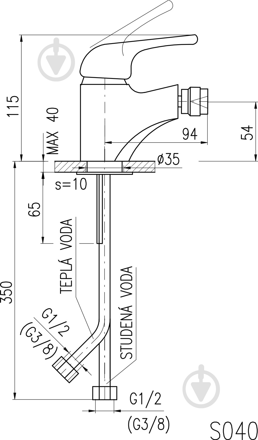 Смеситель для биде Rav Slezak Sazava SA044.5 - фото 2