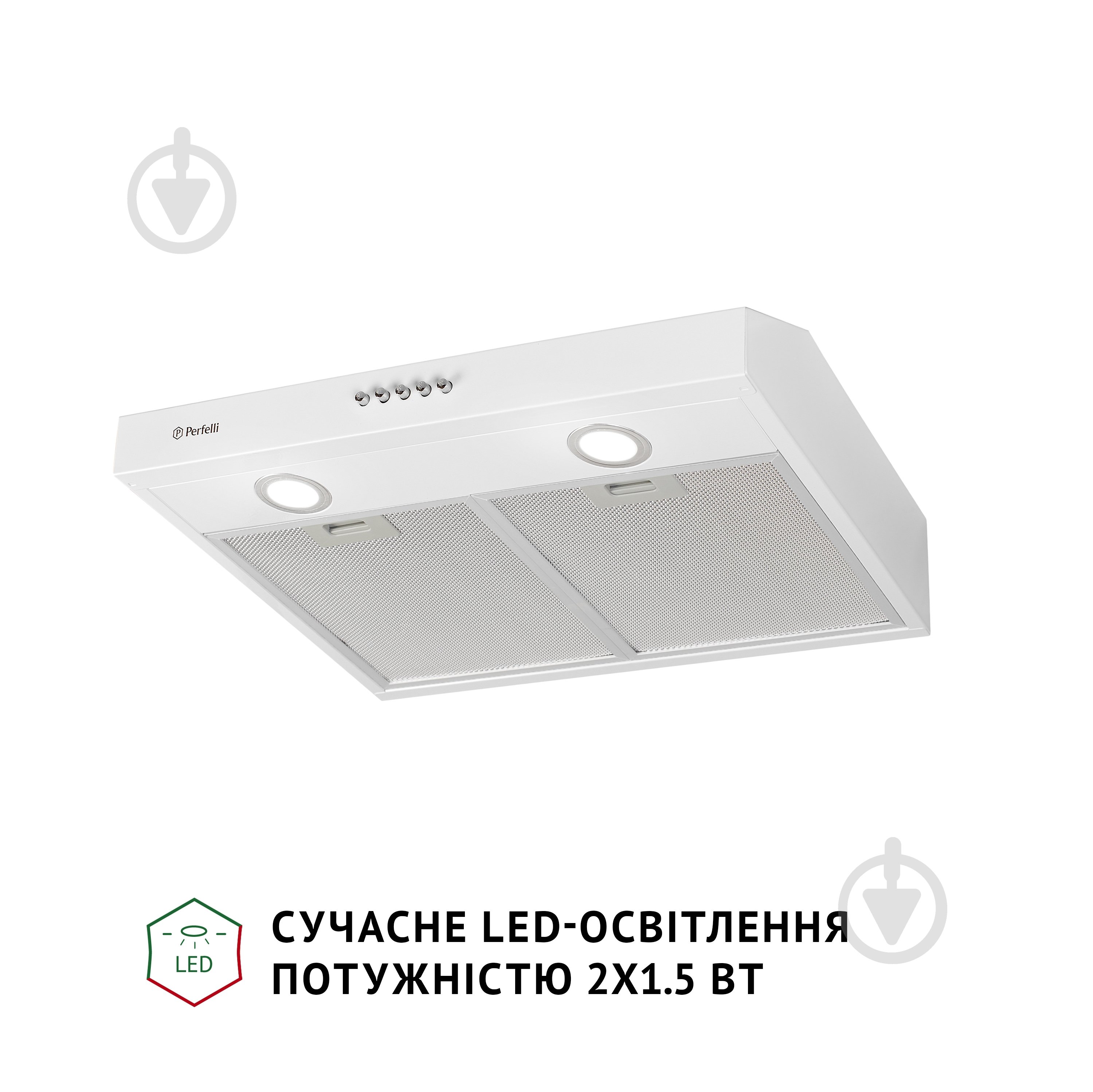Витяжка Perfelli PL 5002 W LED плоска - фото 3
