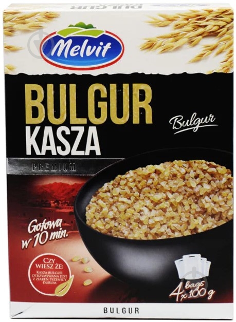 Булгур Melvit в пакетиках для варіння 400 г - фото 1 Булгур Melvit в пакетиках для варіння 400 г - фото 1