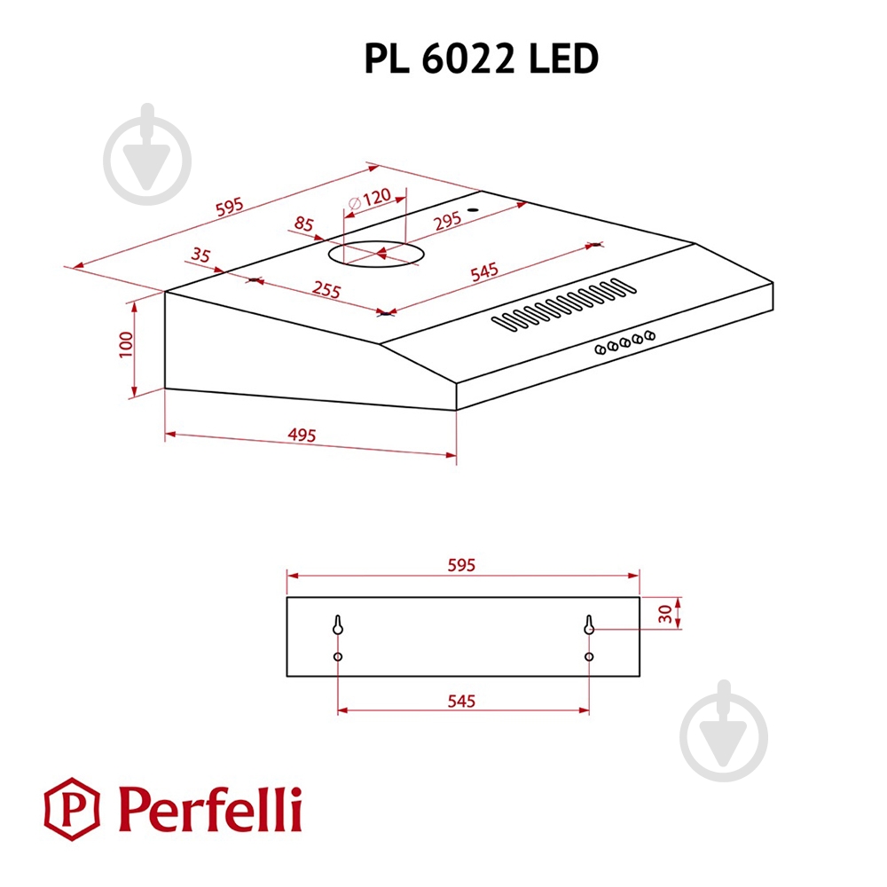 Вытяжка Perfelli PL 6022 BL LED плоская - фото 10 Вытяжка Perfelli PL 6022 BL LED плоская - фото 10