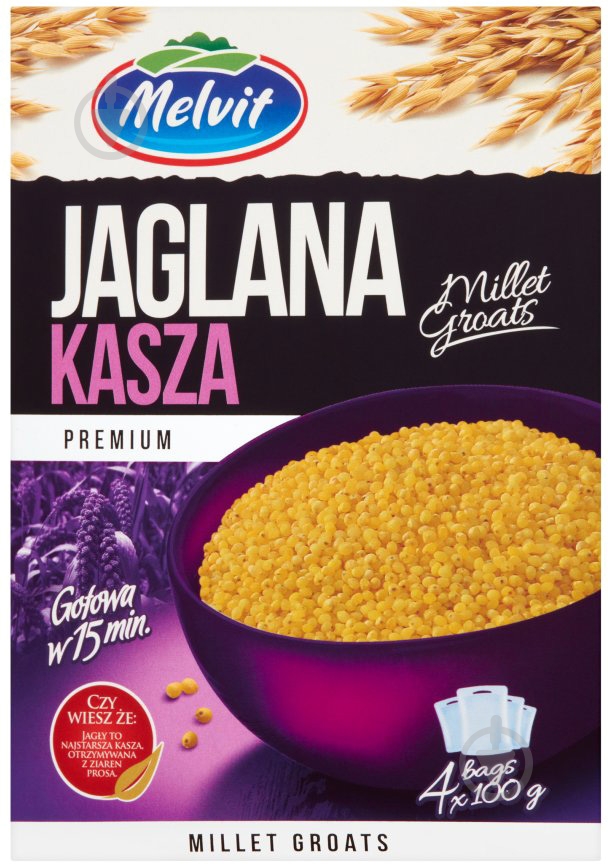 Пшено Melvit в пакетиках для варки 400 г - фото 1