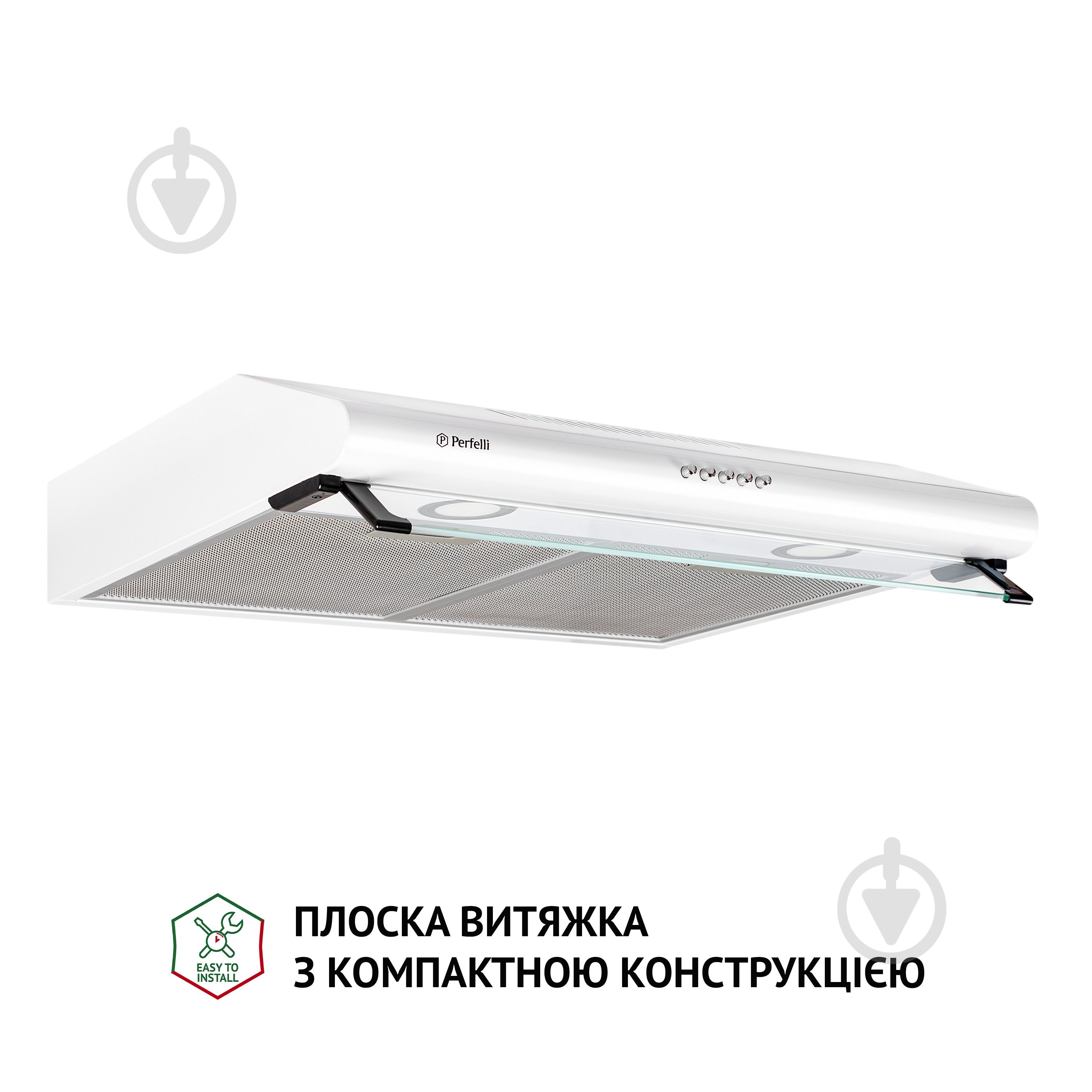 Витяжка Perfelli PL 6042 W LED плоска - фото 2