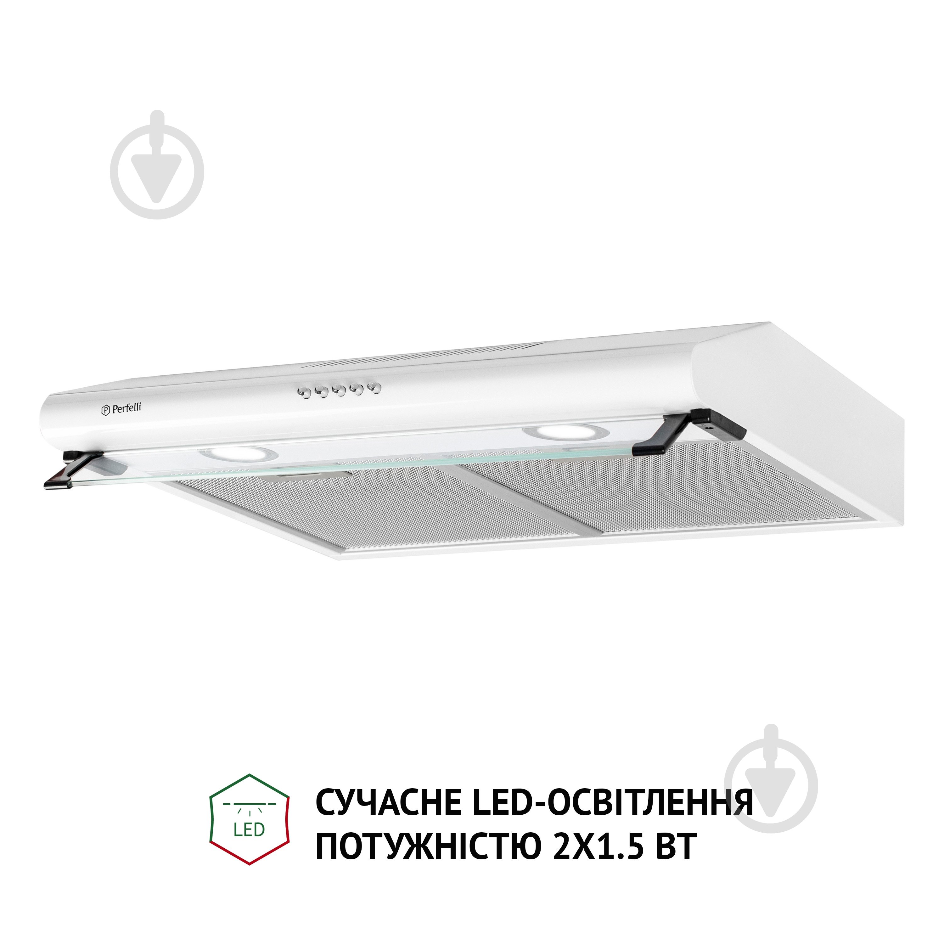 Витяжка Perfelli PL 6042 W LED плоска - фото 3