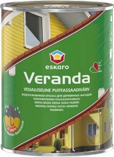 Краска Eskaro Veranda база ТR база под тонировку полумат 0,95 л - фото 1 Краска Eskaro Veranda база ТR база под тонировку полумат 0,95 л - фото 1