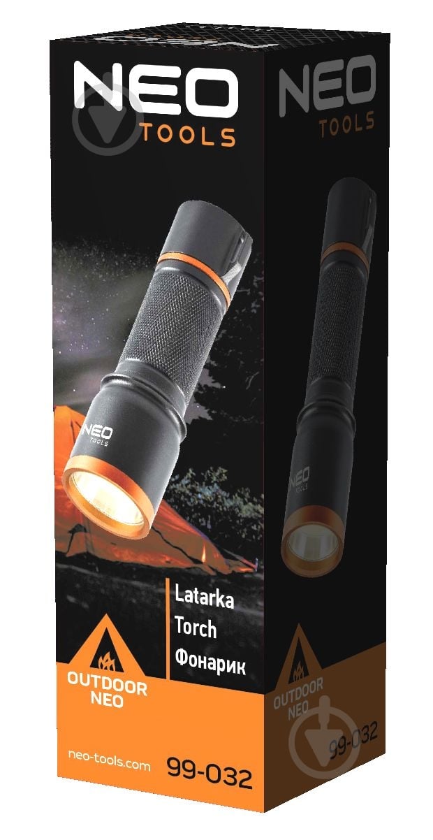 Фонарь тактический NEO tools COB 200 Lm черный 99-032 - фото 4 Фонарь тактический NEO tools COB 200 Lm черный 99-032 - фото 4