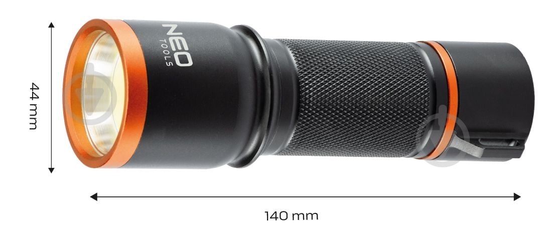 Фонарь тактический NEO tools COB 200 Lm черный 99-032 - фото 2 Фонарь тактический NEO tools COB 200 Lm черный 99-032 - фото 2