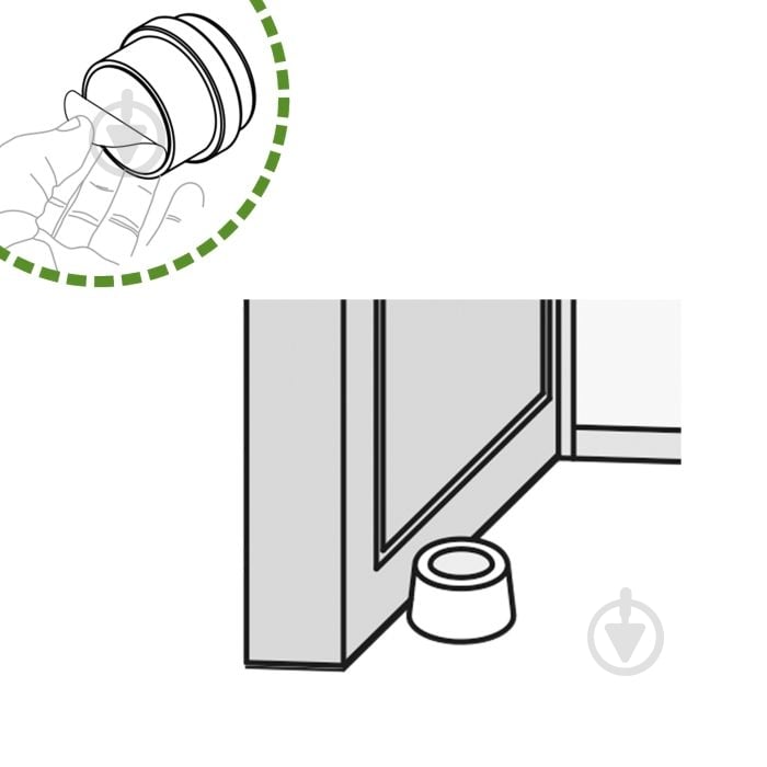 Стопор дверной самоклеящийся Amig мод.408 прозрачный - фото 2