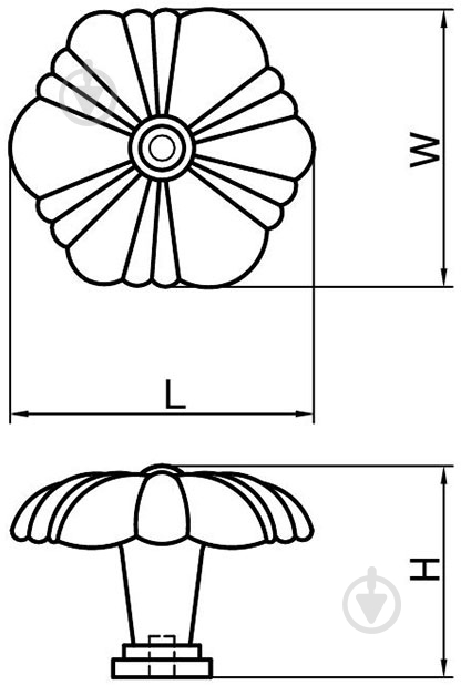 Мебельная ручка кнопка Ferro Fiori 18513 D 4460.01.32 бронза - фото 4