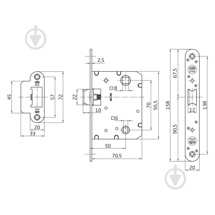 Механізм міжкімнатний Amig WC мод.4000 антична бронза - фото 4 Механізм міжкімнатний Amig WC мод.4000 антична бронза - фото 4