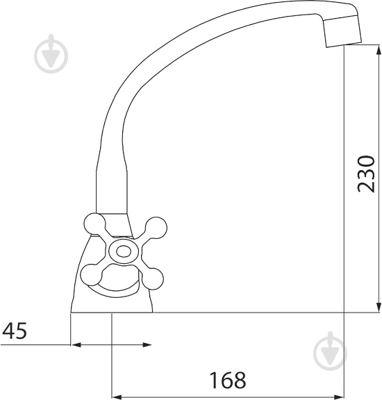Смеситель для кухни Ferro Retro XD4 - фото 3 Смеситель для кухни Ferro Retro XD4 - фото 3