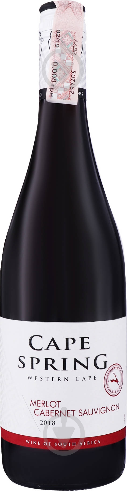 Вино Cape Spring червоне сухе 13% Merlot-Cabernet 0,75 л - фото 1 Вино Cape Spring червоне сухе 13% Merlot-Cabernet 0,75 л - фото 1