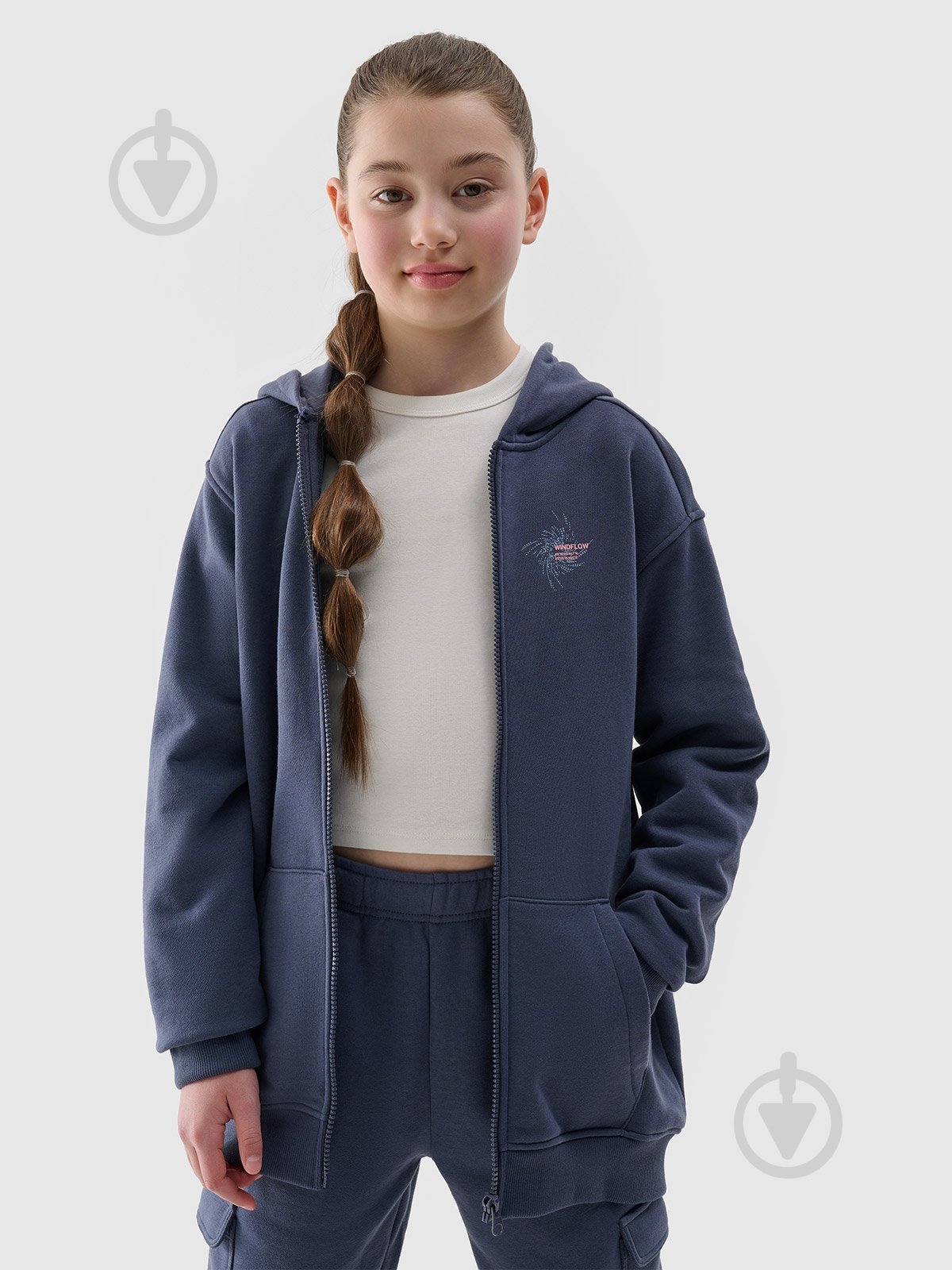 Джемпер 4F SWEATSHIRT F1482 4FJWSS25TSWSF1482-22S р.164 синій - фото 1 Джемпер 4F SWEATSHIRT F1482 4FJWSS25TSWSF1482-22S р.164 синій - фото 1