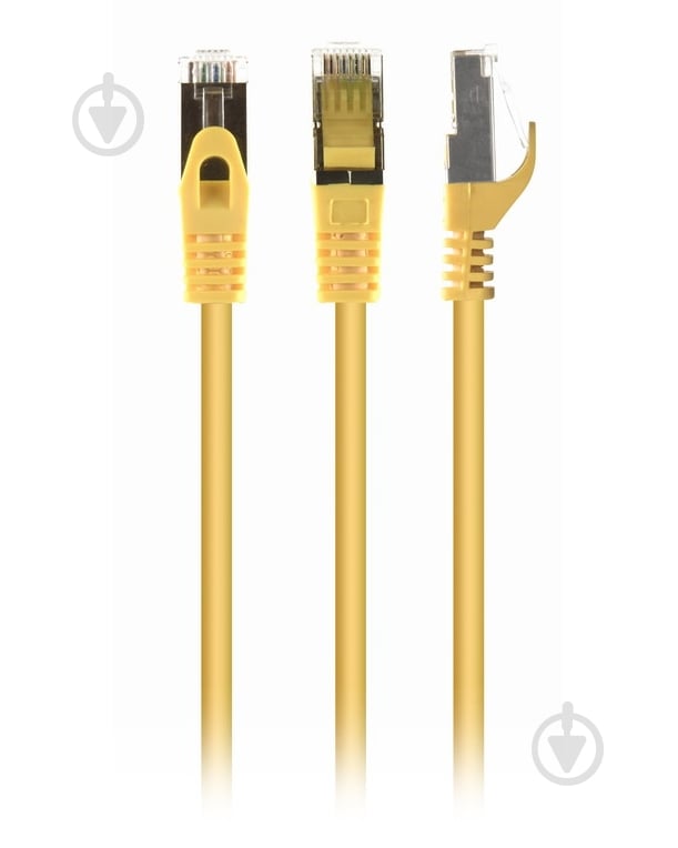 Патч-корд Cablexpert PP6A-LSZHCU-Y-3M S/FTP литой 3 м желтый - фото 1