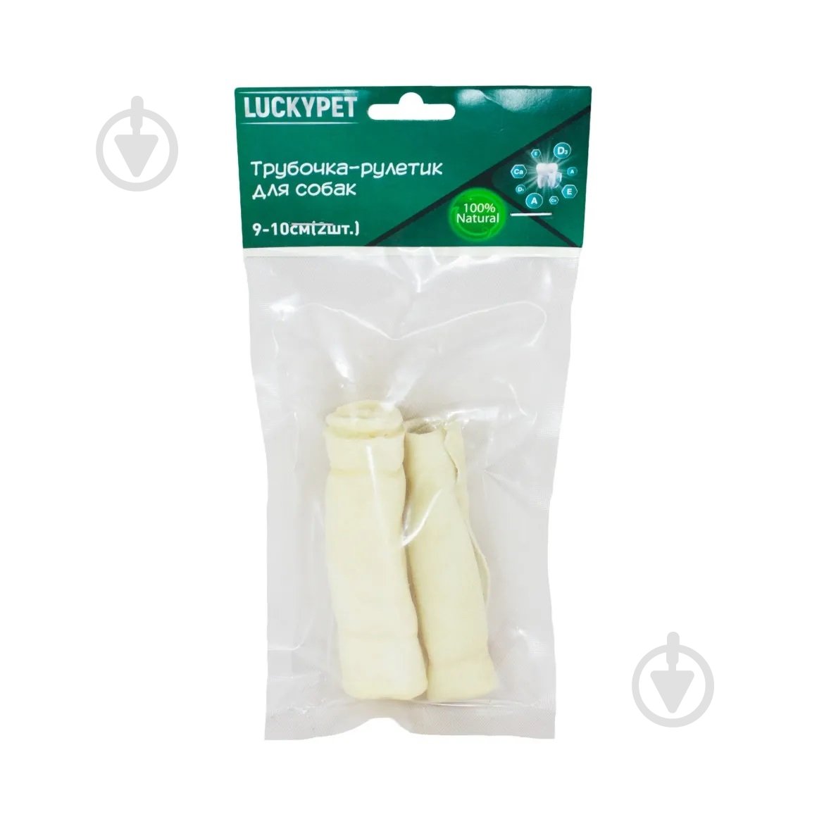 Ласощі Lucky Pet трубочка-рулетик №4 9-10 см 2 шт./уп. - фото 1