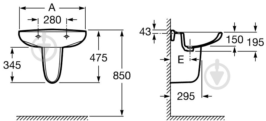 Полупьедестал ROCA Victoria A336312005 - фото 2