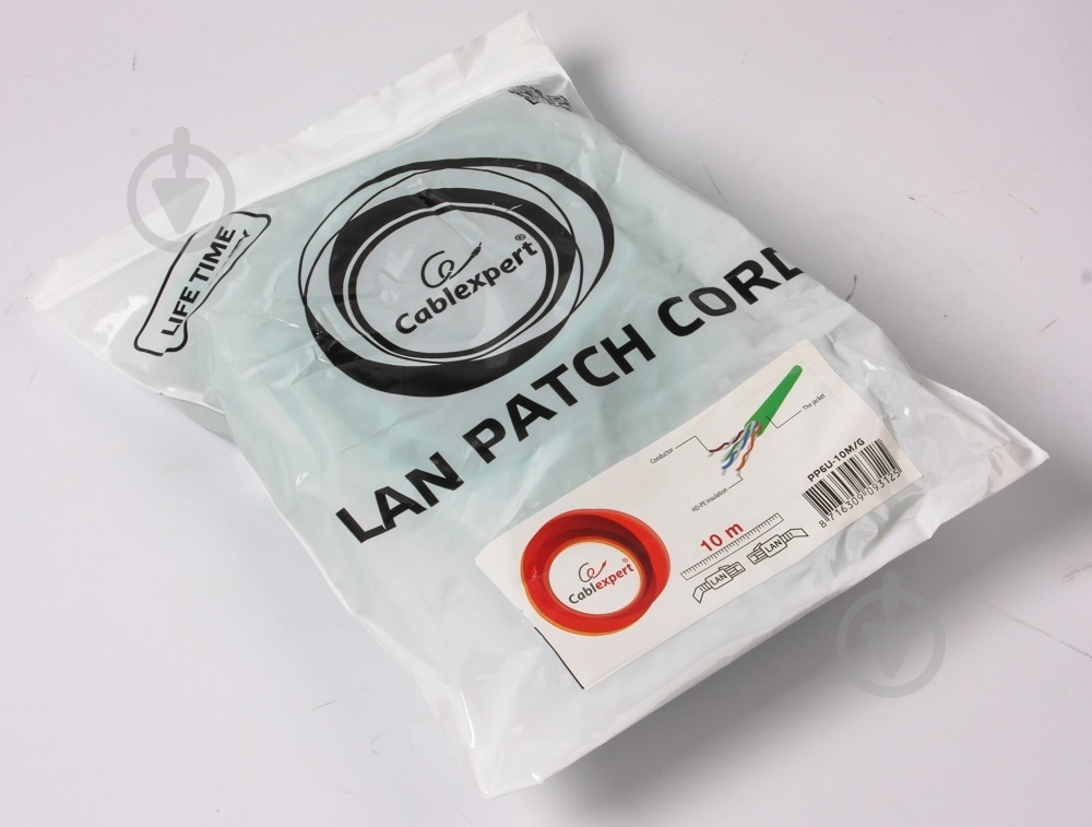 Патч-корд Cablexpert 10 м зеленый (PP6U-10M/G) UTP категория 6 литой - фото 3 Патч-корд Cablexpert 10 м зеленый (PP6U-10M/G) UTP категория 6 литой - фото 3