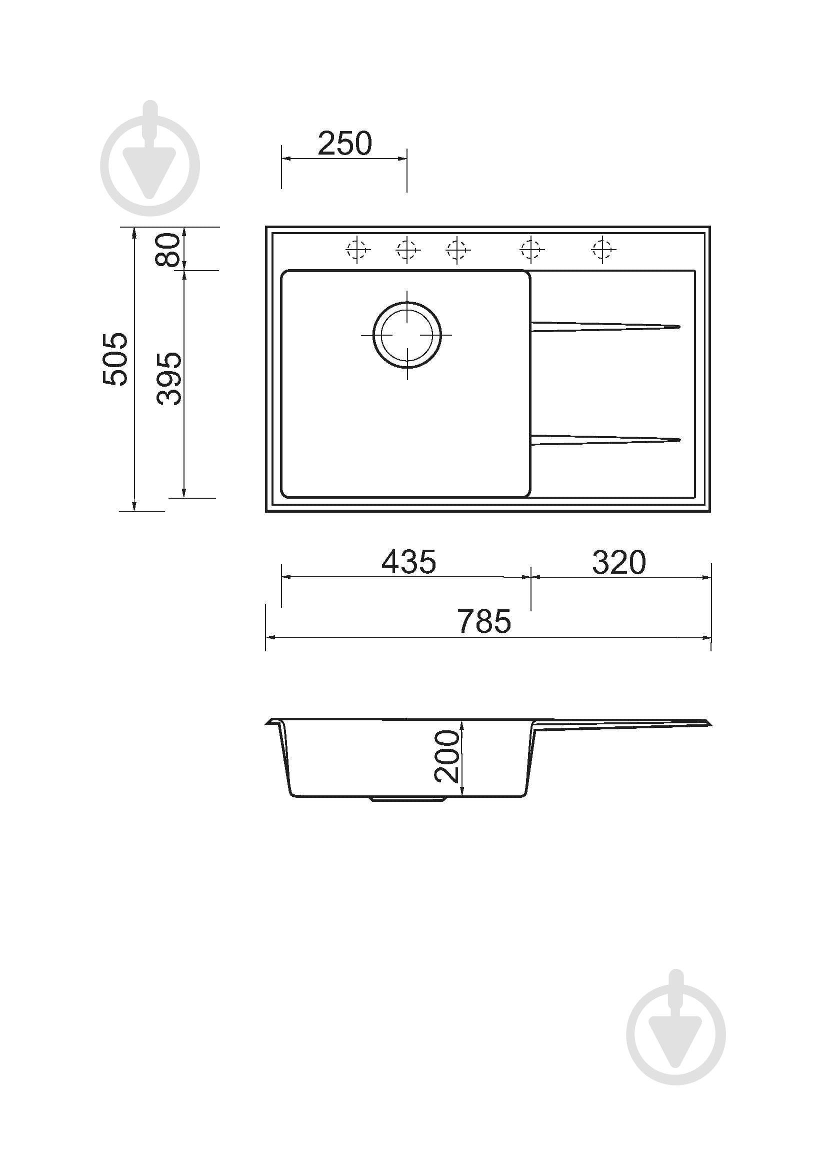 Мойка для кухни ScandiSPA Skara 780 L - фото 5