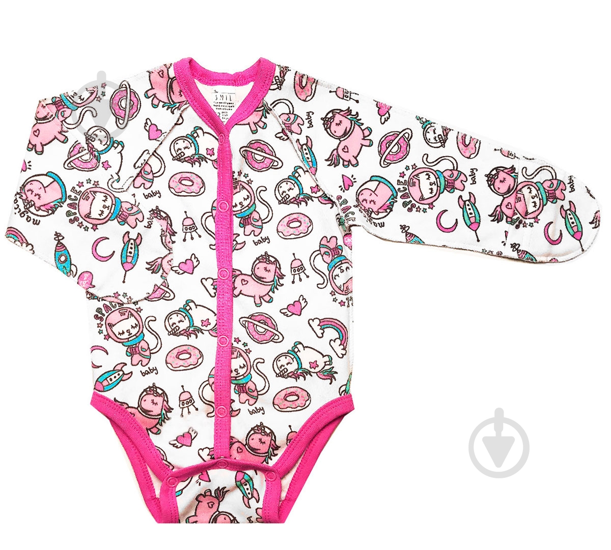 Боди для девочки Smil Рисунок на белом р.68 мульти 102486 - фото 1 Боди для девочки Smil Рисунок на белом р.68 мульти 102486 - фото 1