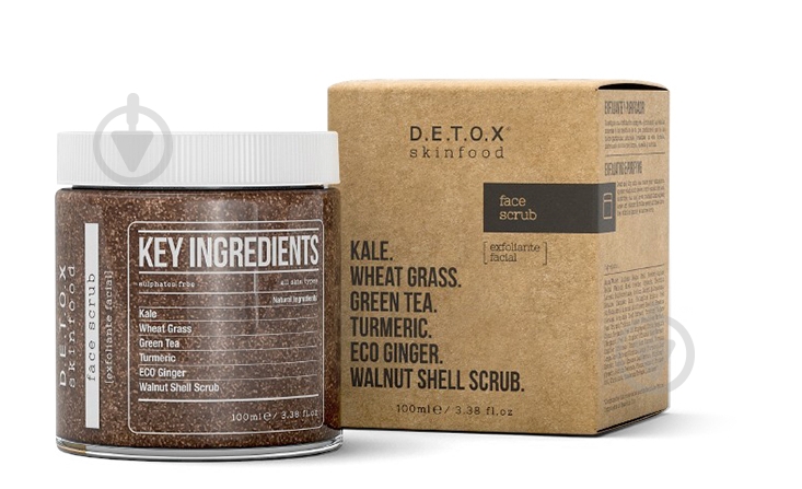 Скраб D.E.T.O.X. Skinfood Face Scrub 100 мл - фото 1