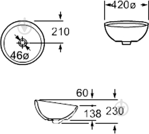 Умывальник ROCA Bol A327876000 - фото 2