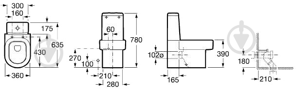 Бачок для унитаза ROCA Happening A341567000 - фото 2