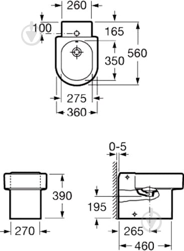 Биде напольное ROCA Happening A357564000 - фото 2