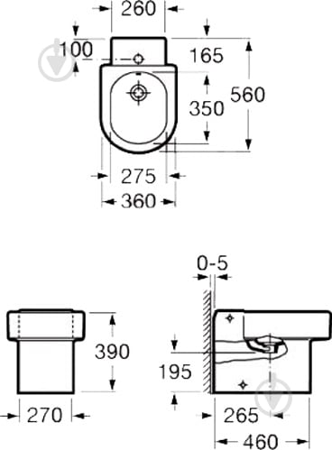 Биде подвесное ROCA Happening A357565000 - фото 2 Биде подвесное ROCA Happening A357565000 - фото 2