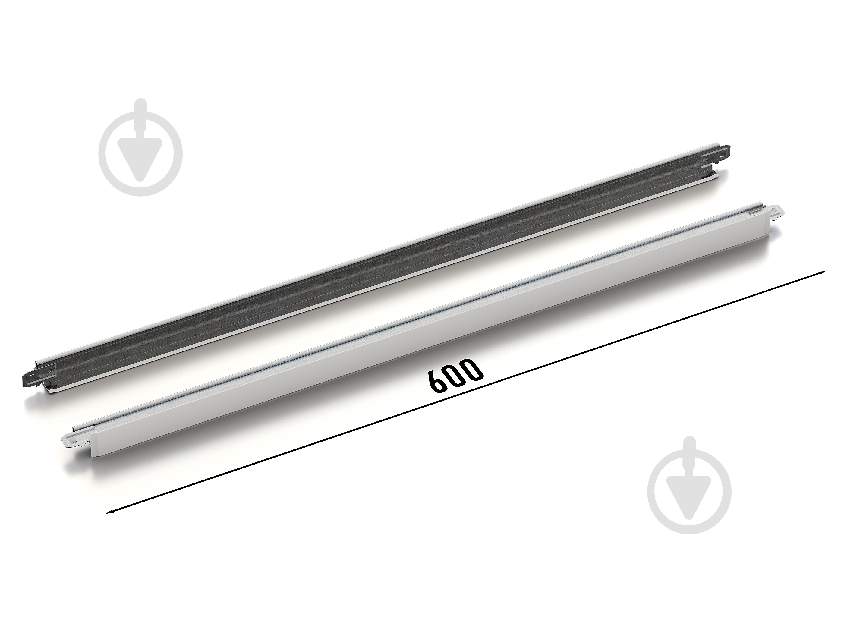 Профіль КЗС PRO T-24 600х24 мм білий RAL 9003 - фото 1