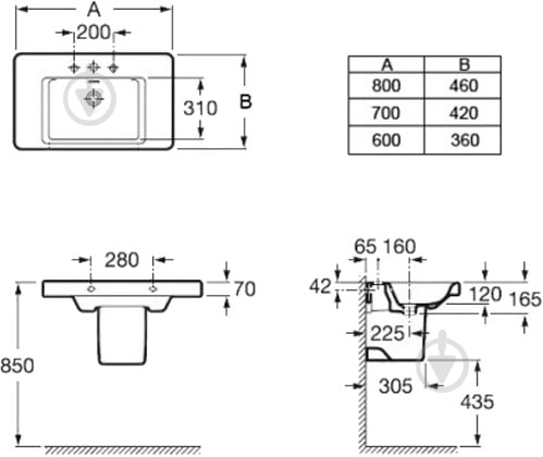 Полупьедестал ROCA Khroma A337652000 - фото 2