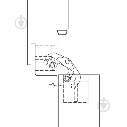 Петля Anselmi AN 150 3D (20 кг) врезная 110x24 черный универсальная 1 шт. - фото 4