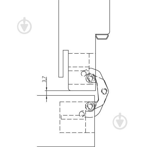 Петля Anselmi AN 150 3D (20 кг) врезная 110x24 черный универсальная 1 шт. - фото 5