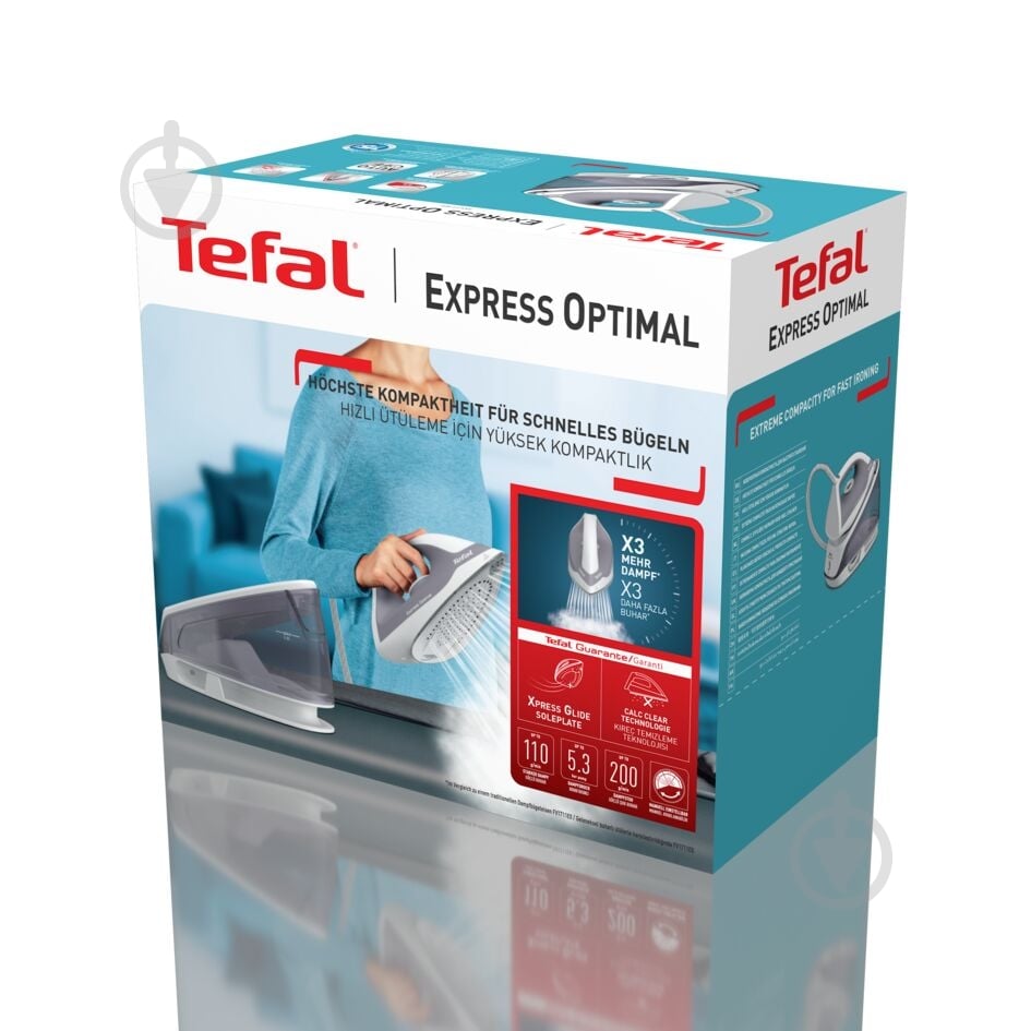 ВИТРИНА! Утюг с парогенератором Tefal Express Optimal SV4111E0 - фото 14 ВИТРИНА! Утюг с парогенератором Tefal Express Optimal SV4111E0 - фото 14