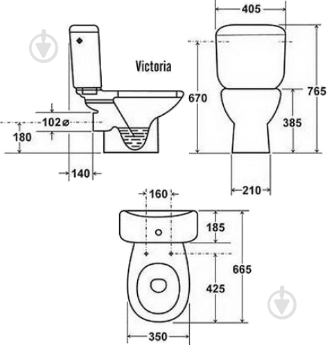 Чаша унитаза ROCA Victoria 342395000 - фото 2 Чаша унитаза ROCA Victoria 342395000 - фото 2