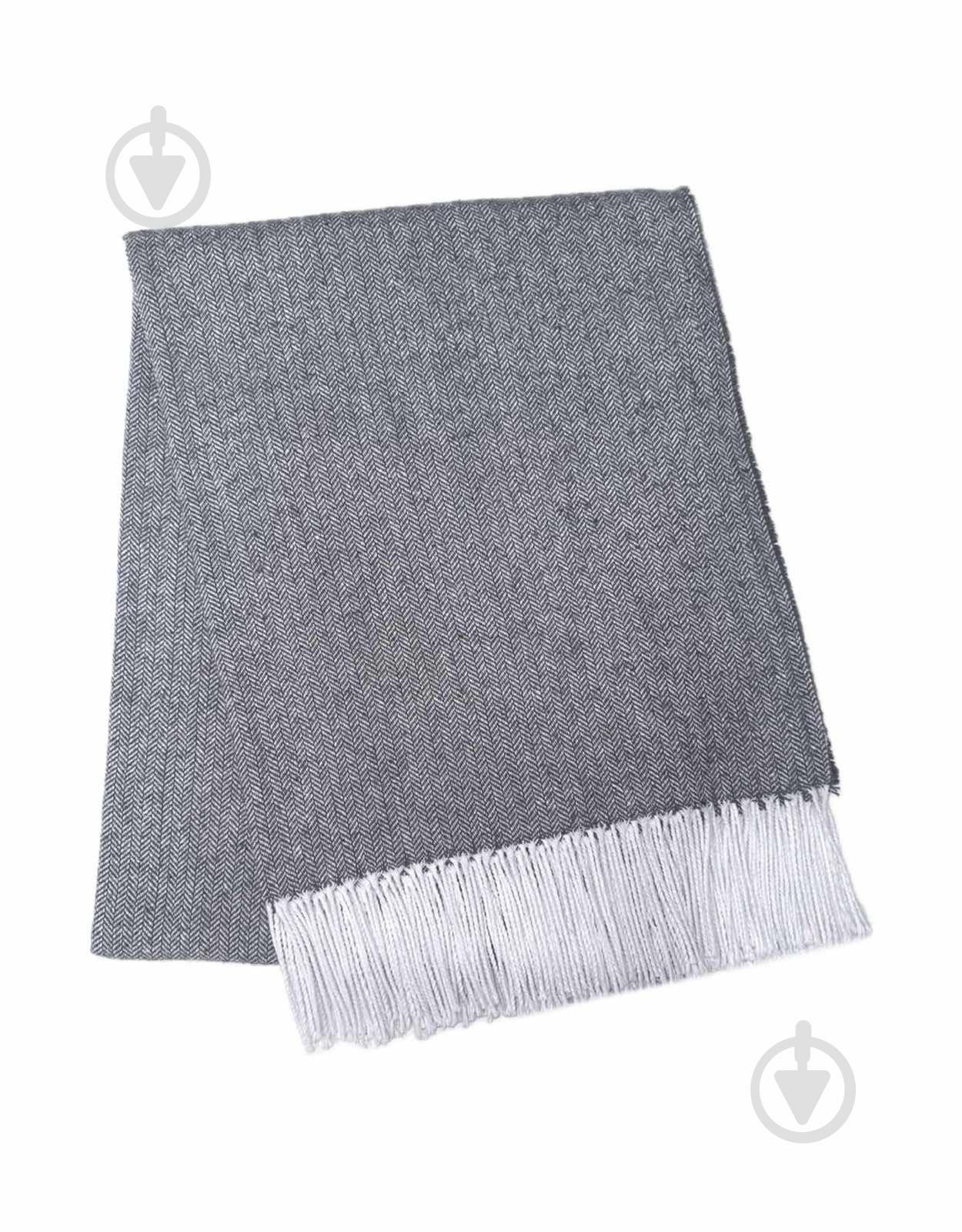 Плед МІАМІ 140x200 см біло-сірий Vladi - фото 1