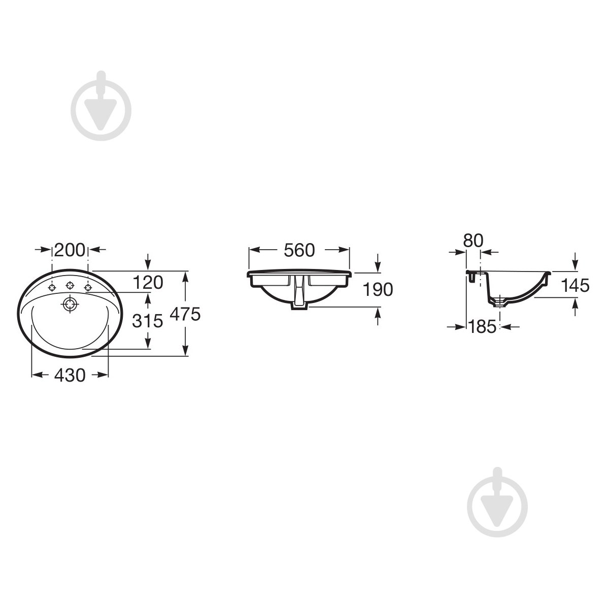 Умывальник ROCA Aloa A327865000 - фото 2