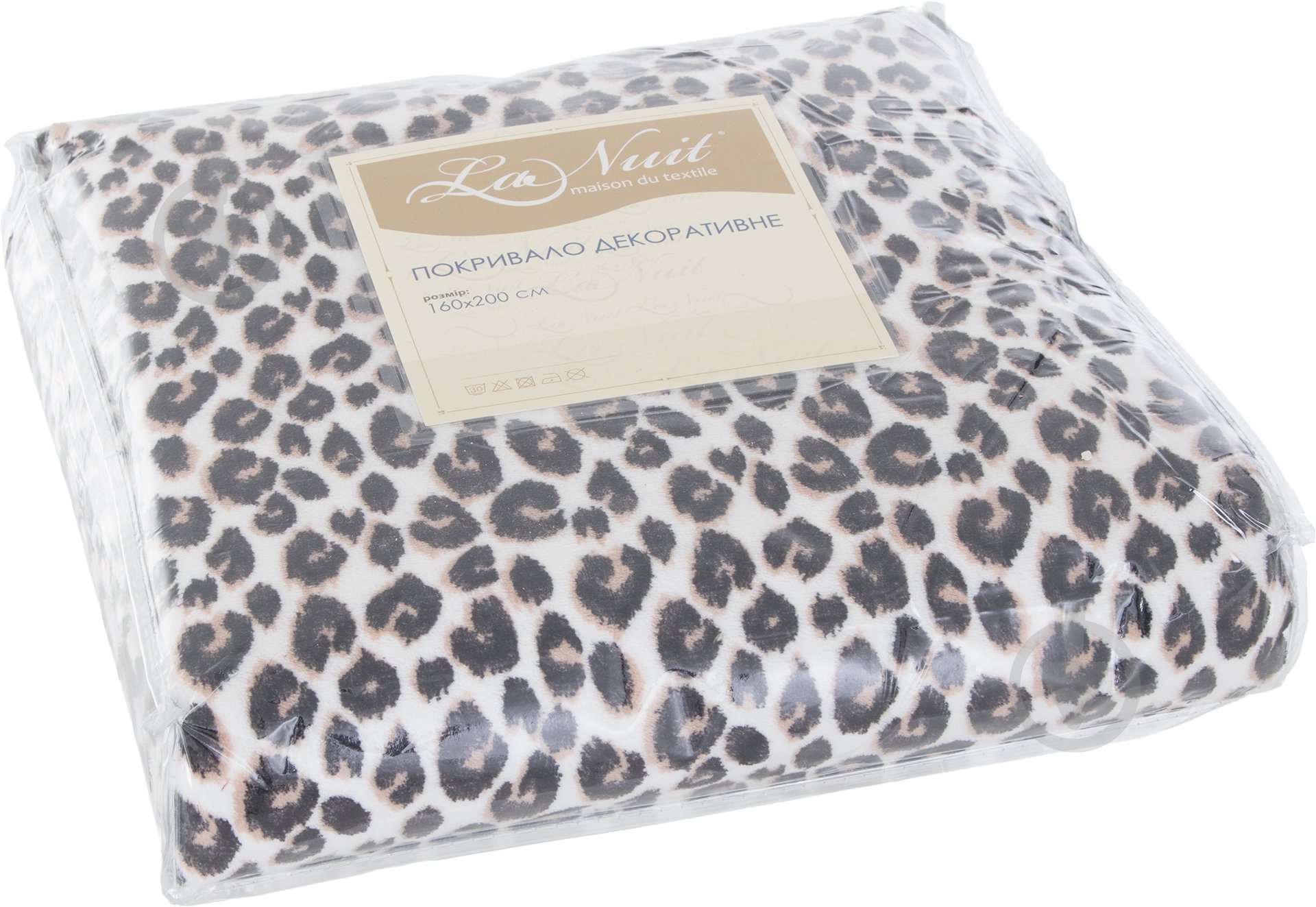 Плед 160x200 см леопардовый La Nuit - фото 3