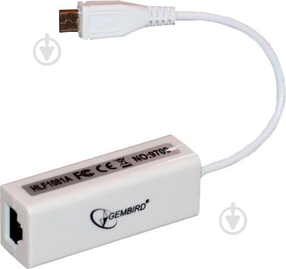 Адаптер Gembird NIC-mU2-01 с micro USB на Fast Ethernet - фото 1 Адаптер Gembird NIC-mU2-01 с micro USB на Fast Ethernet - фото 1
