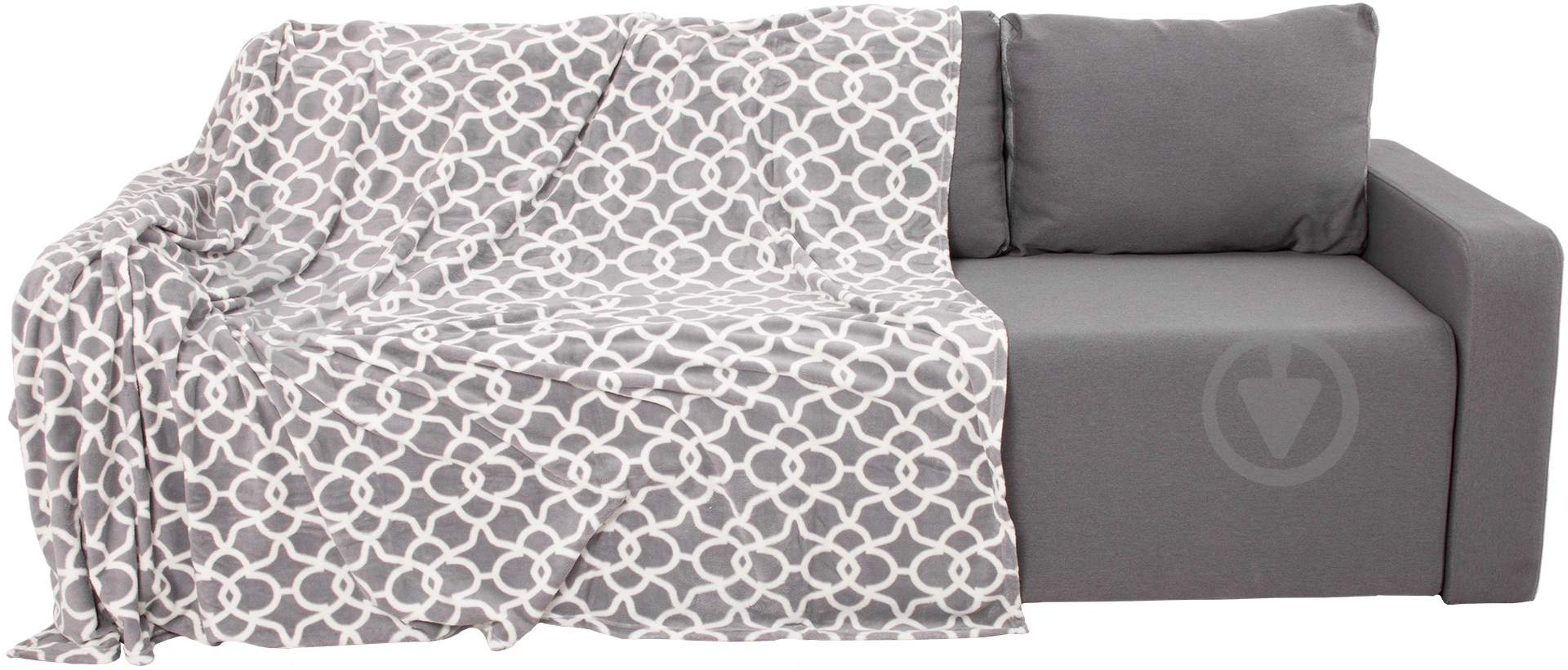 Плед Геометрия 160x200 см белый UP! (Underprice) - фото 1