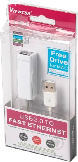 Адаптер Viewcon VE449 USB2.0 на Ethernet 100Mb - фото 2