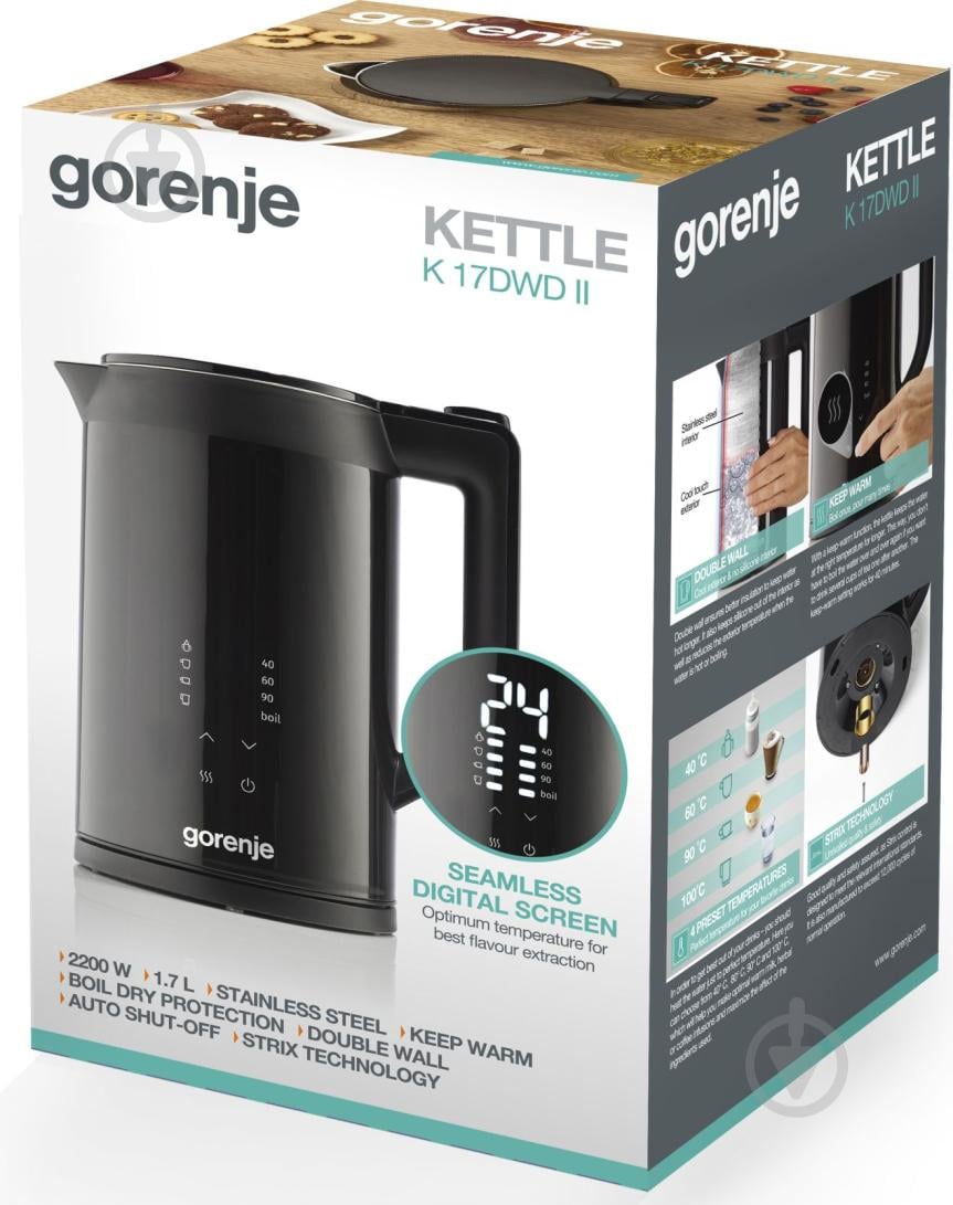 ВИТРИНА! Электрочайник Gorenje K17DWD II - фото 13 ВИТРИНА! Электрочайник Gorenje K17DWD II - фото 13