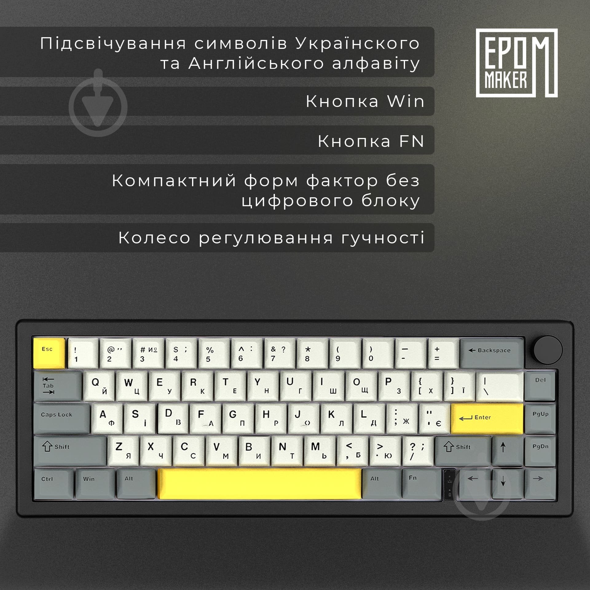 Клавиатура беспроводная EPOMAKER (EK68-B-BV2) EK68 65% Budgerigar V2 Switch Hot-Swap black - фото 11 Клавиатура беспроводная EPOMAKER (EK68-B-BV2) EK68 65% Budgerigar V2 Switch Hot-Swap black - фото 11