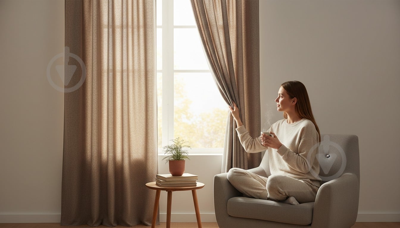 Штора Aiva 160х275 см беж La Nuit - фото 5