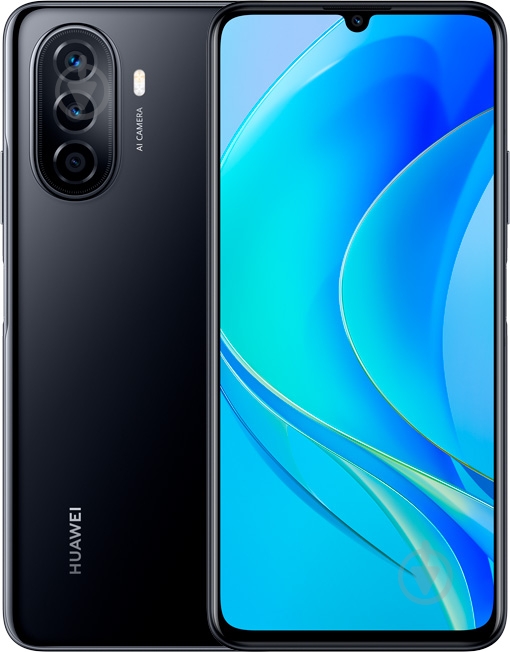Смартфон Huawei nova Y70 (Mega) 4/128GB midnight black (51097CNS) - фото 1