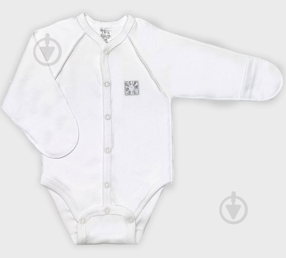 Боди унисекс Smil р.62 белый 102489 - фото 1