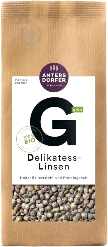 Сочевиця Antersdorfer Die Bio-Muhle зелена ніжна органічна 0,5 кг - фото 1 Сочевиця Antersdorfer Die Bio-Muhle зелена ніжна органічна 0,5 кг - фото 1