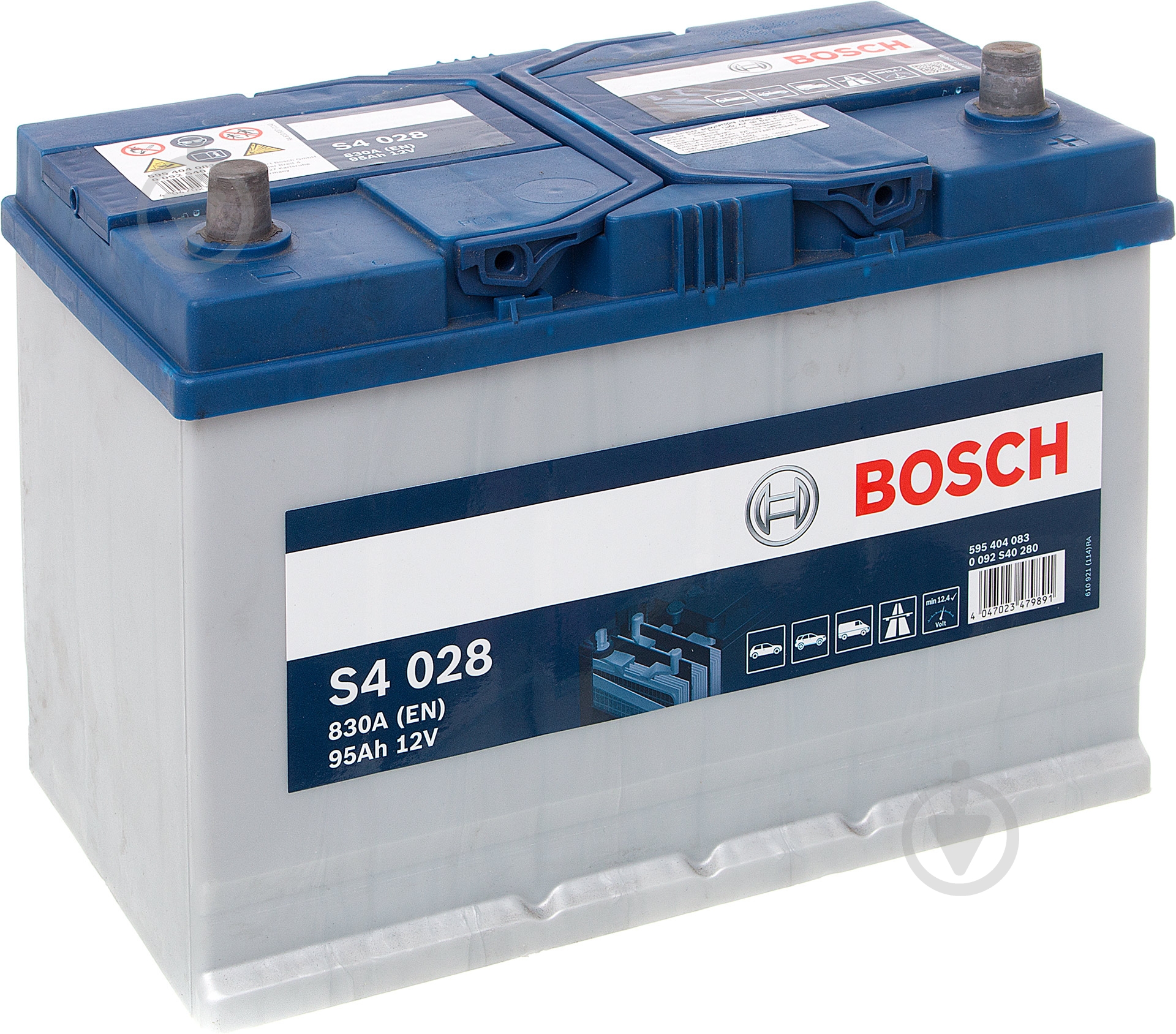 ᐉ Аккумулятор автомобильный Bosch S4 95Ah 830A 12V «+» справа ...