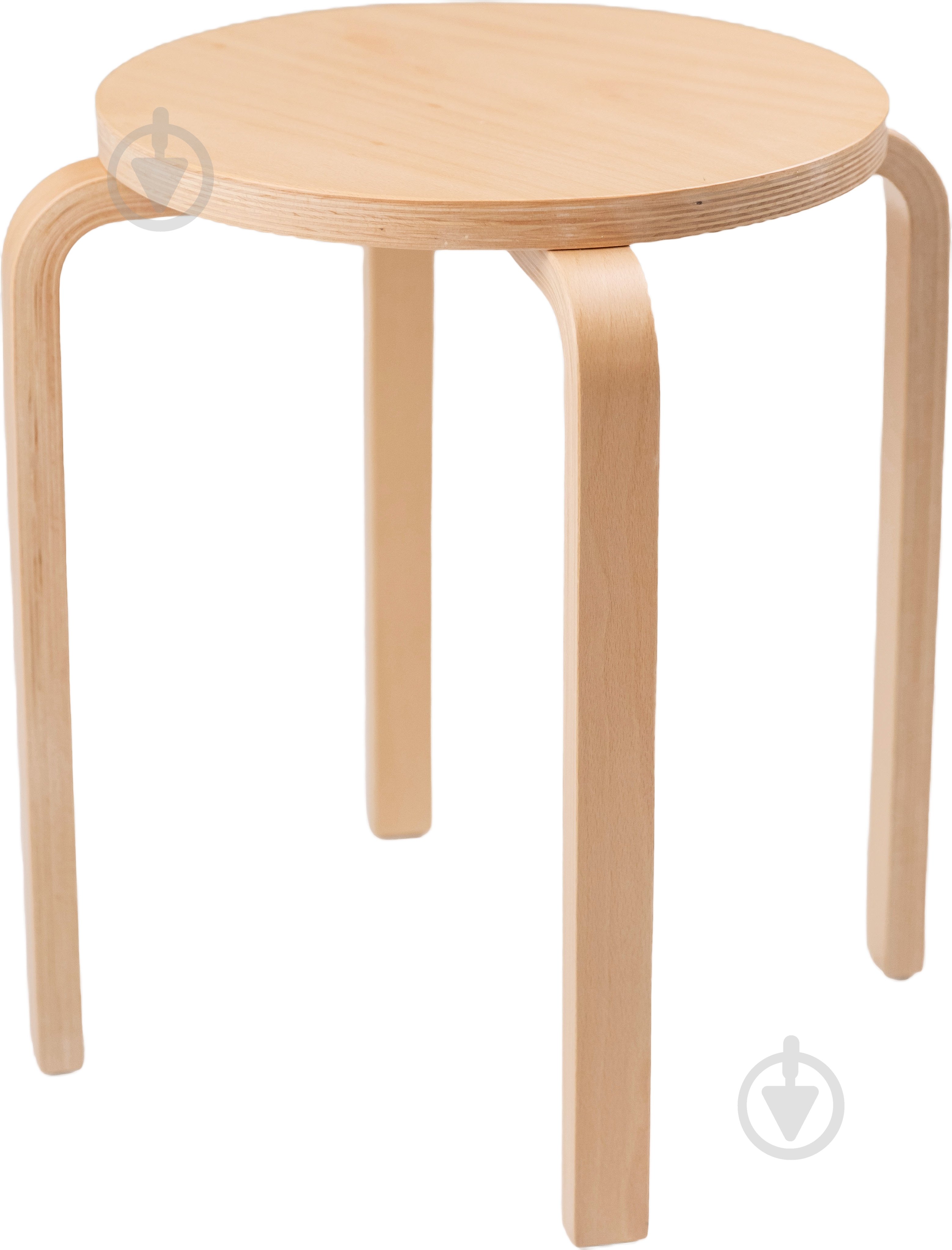 Табурет круглий 46х35 см бук - фото 1 Табурет круглий 46х35 см бук - фото 1