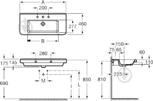 Умывальник ROCA Dama-N A327786000 - фото 2