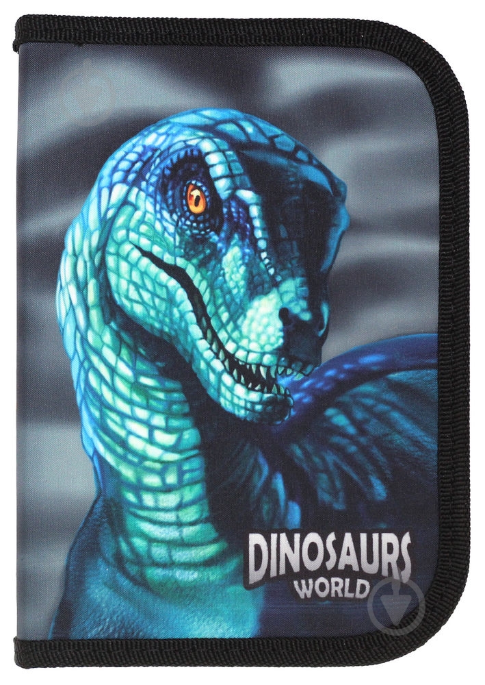 Пенал школьный Dinosaurs World CLASS черный - фото 1 Пенал школьный Dinosaurs World CLASS черный - фото 1